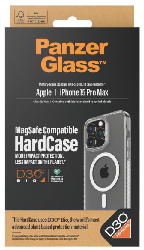 PanzerGlass™ HardCase MagSafe kompatibel mit D30 für das Apple iPhone 15 Pro Max PanzerGlass™ HardCase MagSafe kompatibel mit D30 für das Apple iPhone 15 Pro Max